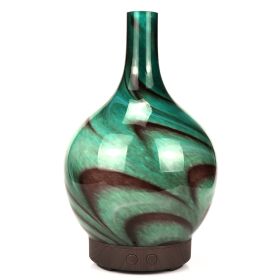 Colorful Light Ultrasonic Glass Colorful Aroma Diffuser (Option: Green-EU)