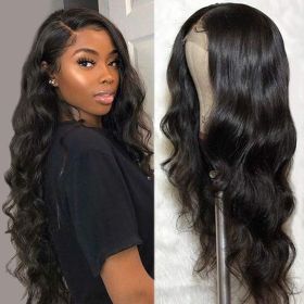 Natural Wig Real Hair Before Lace Black (Option: Black-12inch)
