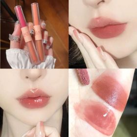 Simple Moisturizing Long-lasting Double-headed Lip Lacquer (Option: 02 Weekend Bus)