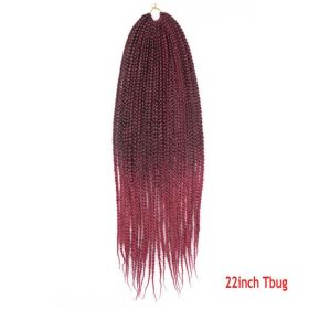 Crochet Hair Senegal Box Braids Braid Hair Extension (Option: Tbug-22Inch-4Pcs)