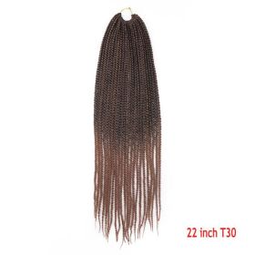 Crochet Hair Senegal Box Braids Braid Hair Extension (Option: T30-22Inch-3Pcs)