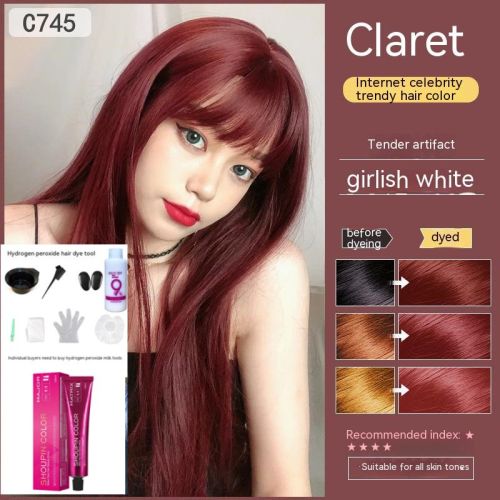 Ammonia-free Hair Color Paste Monochrome Paste Cover White Hair Multi-segment Color One-step Black Tea Gray Blue Black Hair Dye Ammonia-free Hair Color Paste Monochrome Paste Cover White Hair Multi-segment Color One-step Black Tea Gray Blue Black Hair Dye