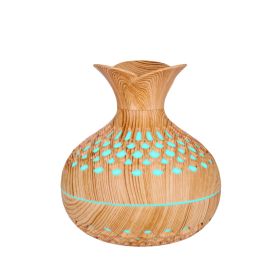 Mini Desktop Creativity Three-leaf Flower Humidifier (Option: Light Wood Grain Style-USB)