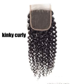 Real Hair Hair Block  Mesh Hand Woven Hair Block (Option: Kinky curly-18inch)