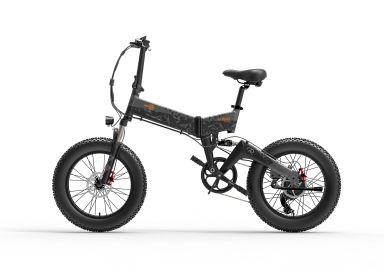 Bezior XF200 20 Inch Fat Tire1000W 48V 15Ah Electric Bicycle (Color: BLACK)