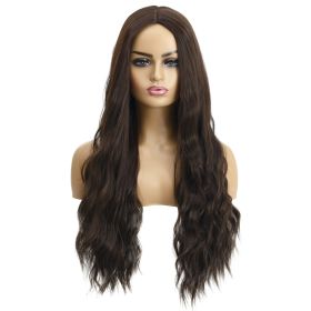 European And American Female Wigs, Wavy Curly Hair, Ladies Wig Head (Color: BLACK)